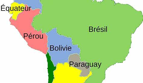 Carte d'Amérique du Sud ou carte amerique sud.