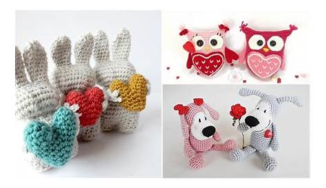 Amigurumi Valentine Crochet Patterns An Entire Free 's Day Set! Stringydingding