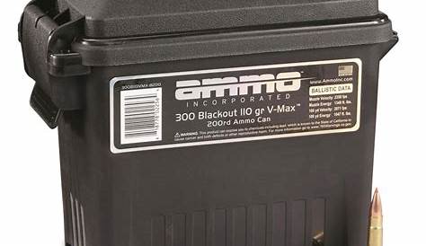 AMMO INC 300 BLACK OUT 150 GR FMJ BRASS 200 ROUND CASE