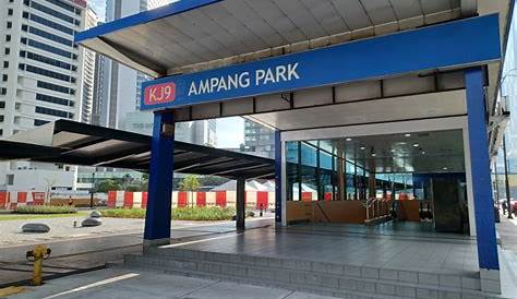 Ampang Park LRT station, connecting station to the Ampang Park MRT