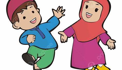 Muslim Cartoon Child Illustration Gambar Kartun Anak Muslim Free - Gambaran