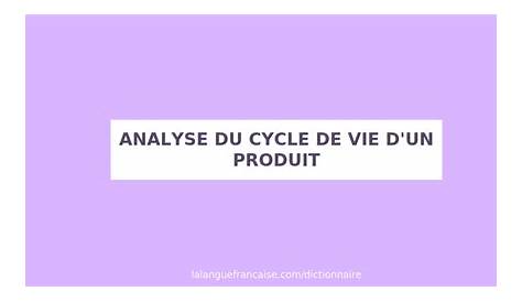 Analyse de cycle de vie