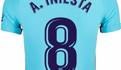 Andres Iniesta Barcelona Jersey Nike Away Match 201718