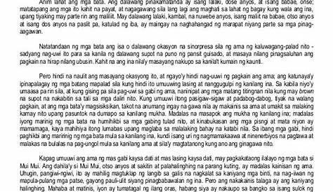 Maikling Kwento Ang Ama Answer Key