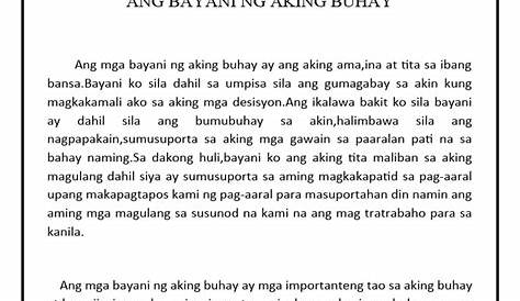 Ang bayani sa aking buhay essay