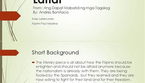Ang Dapat Mabatid NG Mga Tagalog | PDF