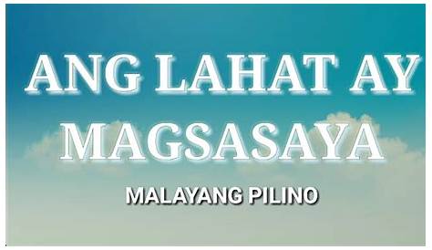 Ang Lahat ay Magsasaya Chords - Malayang Pilipino - Kaps Worship