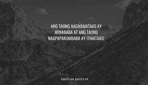 Sapagkat ang nagmamataas ay... - Daily Tagalog Bible Verse | Facebook