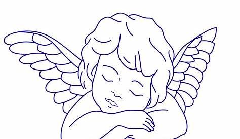 Angel Outline Drawing - Simple Easy Angel Drawing, HD Png Download