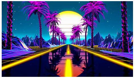 ⚡️🎶 Retrowave 80s Grid Tunnel Animated VJ Loop Video Background for