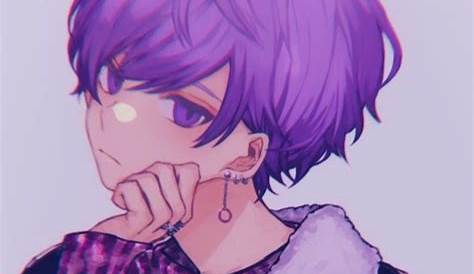 Aesthetic Purple Anime Boy / Anime Kawaii Manga Boy Girl Japan Art