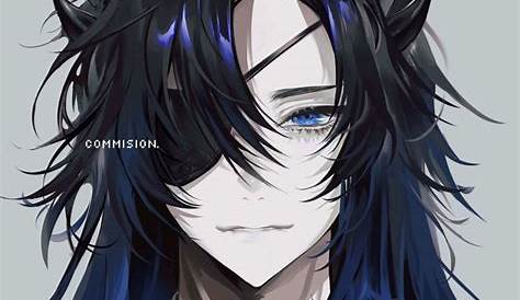 Soraru | Black haired anime boy, Handsome anime, Blue hair anime boy