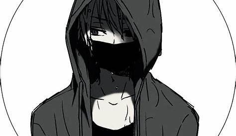 Face Mask Hoodie Anime Boy Drawing - bmp-connect