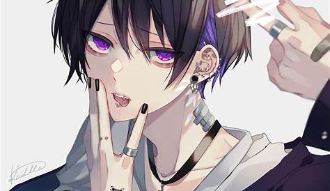 #animeboy #purpleeyes #blackhair | Anime character design, Anime