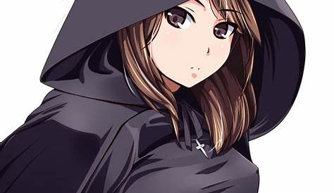 Female anime character wearing hooded jacket HD wallpaper | Wallpaper Flare