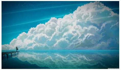 25 Anime Sky Wallpaper 1920x1080 - Cloud Blue Sky Anime Hd Wallpaper