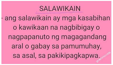 PAGKAKAIBA NG SALAWIKAIN AT SAWIKAIN #salawikain #sawikain #proverbs #