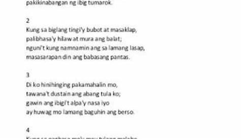 Ang Tula Ay Anyo Ng Panitikang Binubuo Ng Mga Saknong At Taludtod