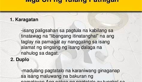 Iba't Ibang Klase Ng Tulang Patnigan