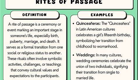 Creating Rites of Passage | Rite of passage, Passage writing, How to