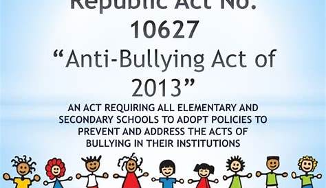 [Solved] Explain this infographics about "Anti-Bullying Act".. AHTI