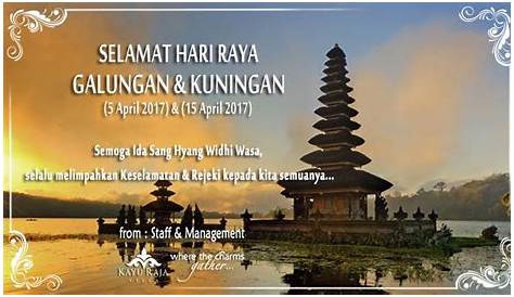 Happy Galungan & Kuningan Day. Galungan is a Balinese holiday