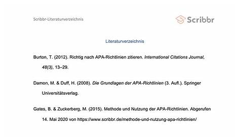 Literaturverzeichnis APA 6. Auflage