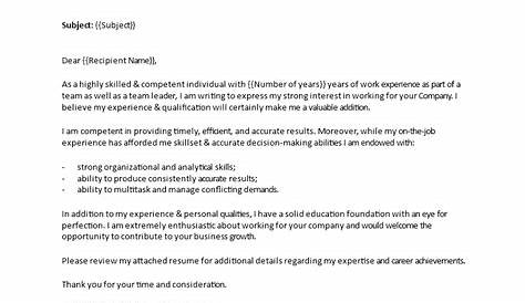 Official Job Application Letter - 9+ Examples, Format, Sample | Examples