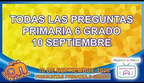 Aprende en Casa 6° de primaria 21 de octubre