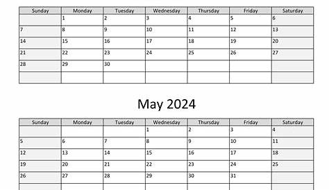 April 2024 And May 2024 Calendar