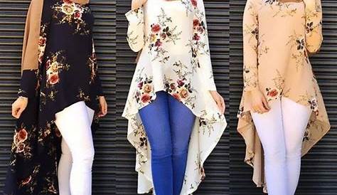 Open Button long shirts muslim women arabic blouses Chiffon Tops