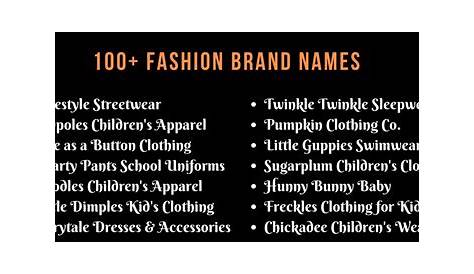 Arabic Fashion Brand Name Ideas
