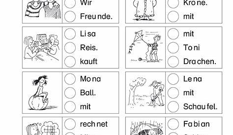 Übungsblatt zu Erstlesen | Lernen tipps schule, Deutsch lernen übungen
