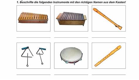 Arbeitsblatt Orff Instrumente Liste Mit Bildern - Felipa Allen Grundschule