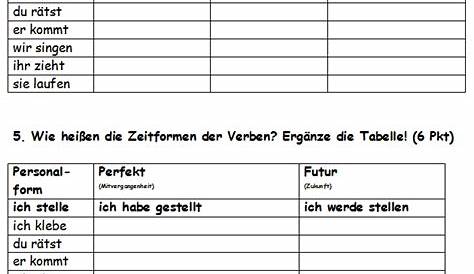 Grundschule-Nachhilfe.de | Arbeitsblatt Nachhilfe Deutsch Zeitformen