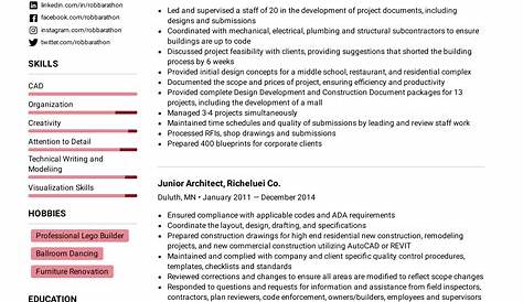 Architecture Design Resume Examples The That Will Hire You Templates Included