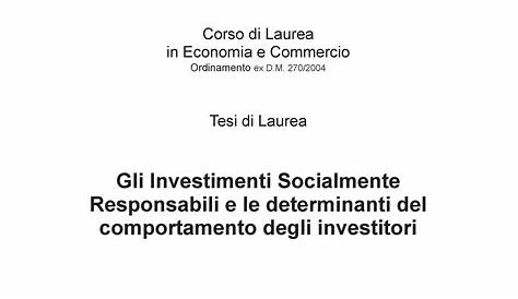 Capitolo I - PREPARAZION TESI DI ECONOMIA - Economia aziendale