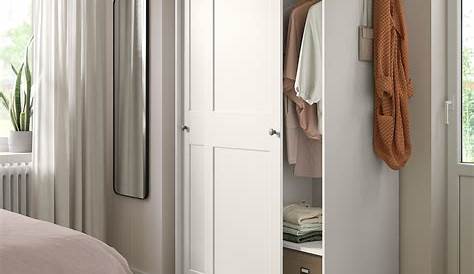 Armoire Ikea Porte Coulissante HAUGA à s s, Blanc, 118x55x199 Cm
