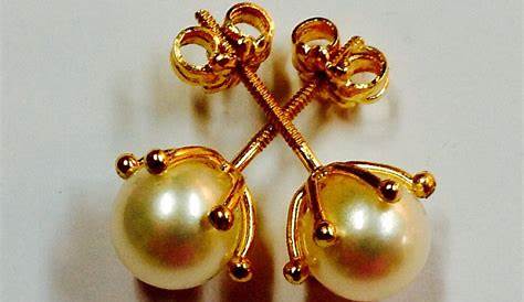 Aros Oro 18 Ktes Perlas Cultivadas Para Bebe Pistilo Psp Gps - $ 73.900