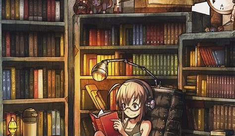 Anime Girl Reading Books Wallpapers Wallpaper Cave