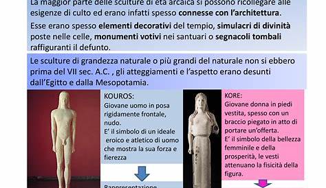 , La scultura greca (4 PERIODI (Arcaico (1) ARCAICO ( VII secolo al 490…