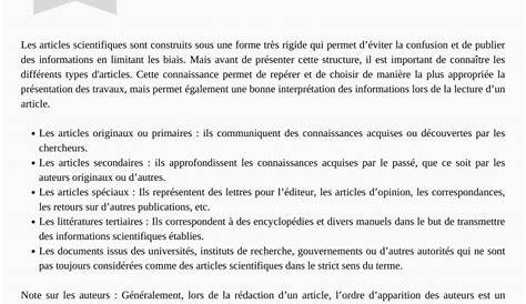 Calaméo - FICHE CONSEILS Redaction Article Scientifique