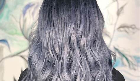 Ash Grey Blue Hair With Ombré Balayage ********** CLEO International