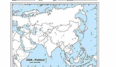 Printable Blank Map Of Asia