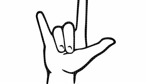 #ASL #Drawing #ILY | Sign language art, Asl sign language, Sign language