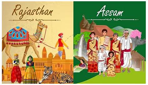 Rajasthan And Assam Art Integrated Project | Art Integration File of