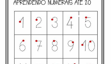 20 ATIVIDADES COM NUMERAIS (números) PRONTAS PARA IMPRIMIR-ESPAÇO EDUCAR
