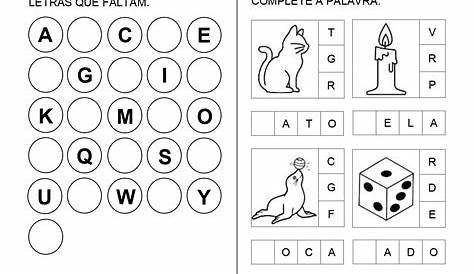 Atividades com alfabeto para educação infantil