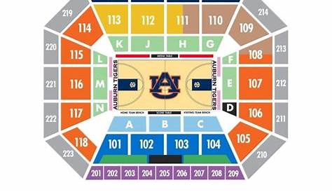 Palace of Auburn Hills seat & row numbers detailed seating chart