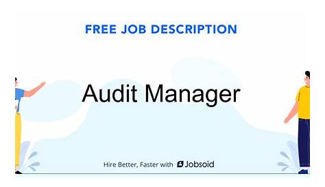 Senior Audit Manager Job Description | Velvet Jobs